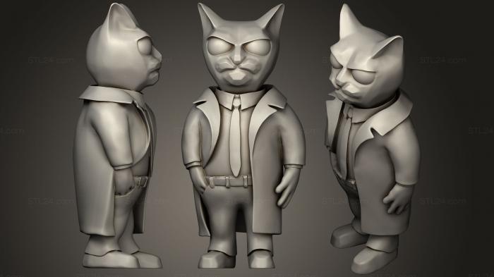 Figurines simple (The Cat, STKPR_1276) 3D models for cnc